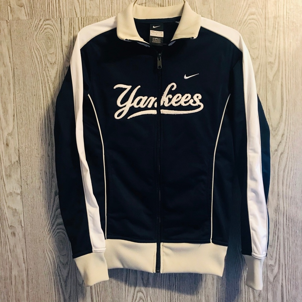 Nike Womens Yankees Blue/Grey/White Zip Up